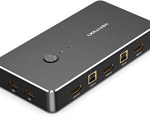 VENTION 2 IN 1 OUT HDMI KVM SWITCH BLACK