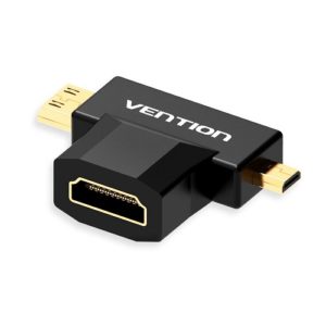 VENTION MINI HDMI MALE + MICRO HDMI MALE TO HDMI FEMALE ADAPTER